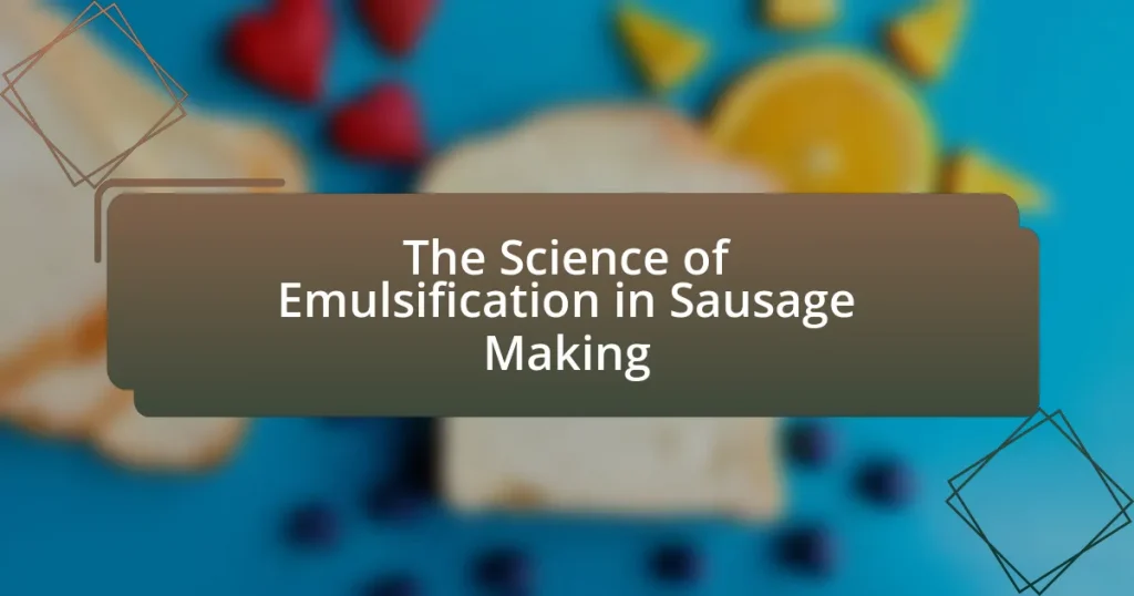 The Science of Emulsification in Sausage Making
