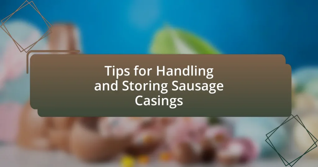 Tips for Handling and Storing Sausage Casings