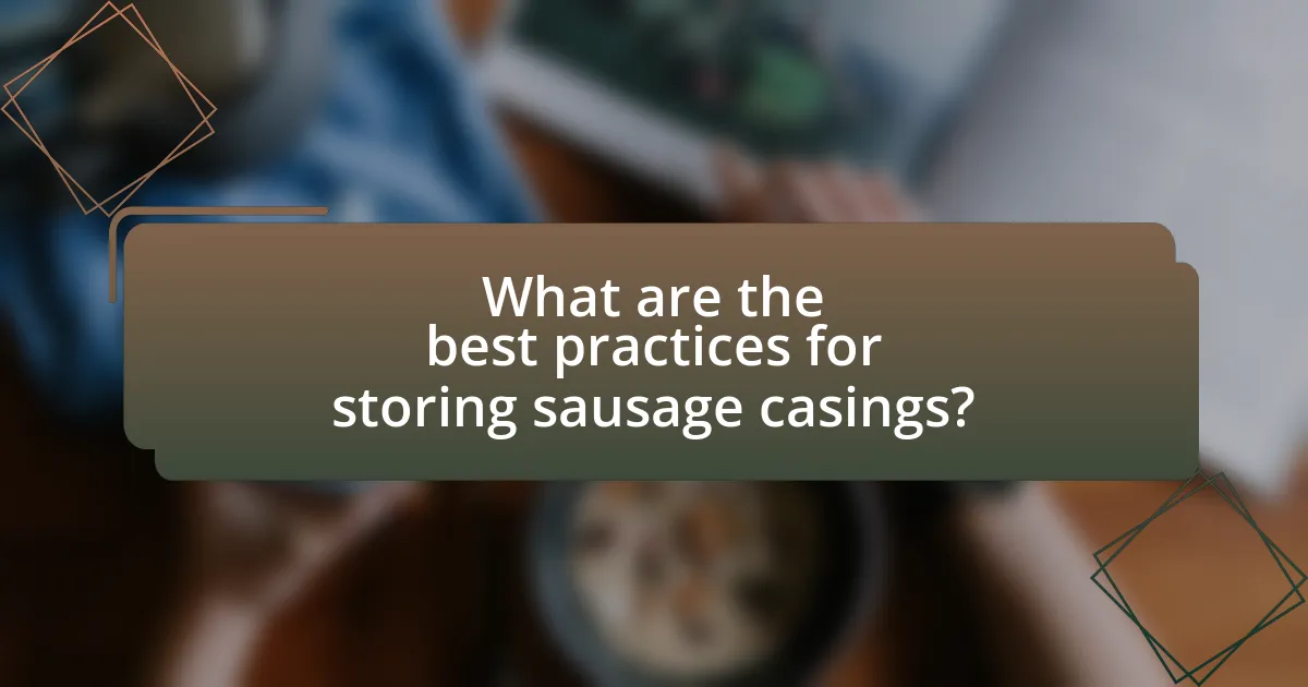 What are the best practices for storing sausage casings?
