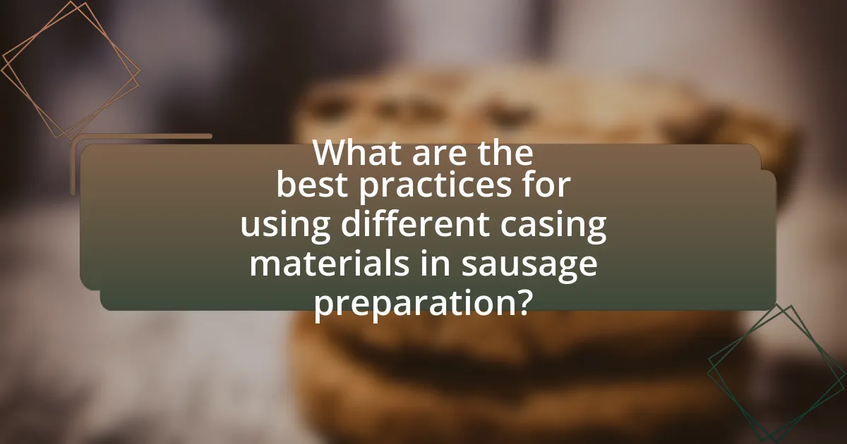 What are the best practices for using different casing materials in sausage preparation?